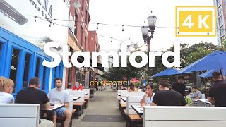 4K NYC Walking Tours  Stamford Connecticut  Where All New Yorkers Are Moving Downtown Area [upl. by Tace]