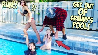 WE BREAK INTO GROUCHY GRANNYS POOL [upl. by Nolaf]