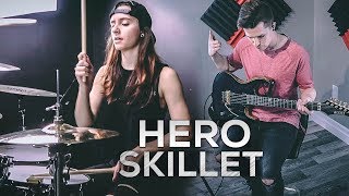 Skillet  Hero  Kristina Schiano amp Cole Rolland Cover [upl. by Pontus]