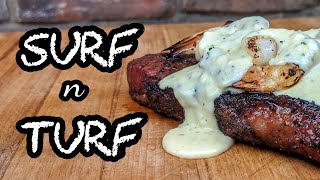 How to Make Surf and Turf with Creamy Garlic Sauce [upl. by Ordisi]