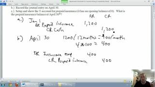 Accounting  Unit 3  Part 1 Prepaid Expenses [upl. by Erme]