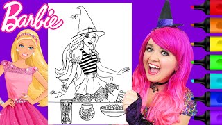 How To Color Barbie Halloween  Markers [upl. by Ailee]