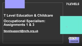 Education amp Childcare T Level CPD Occupational Specialism [upl. by Wil]