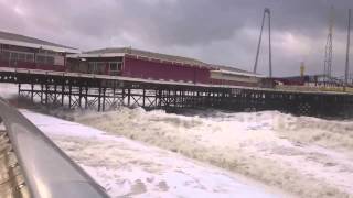 Blackpool seaside flooded in weather bomb [upl. by Nilhtac]