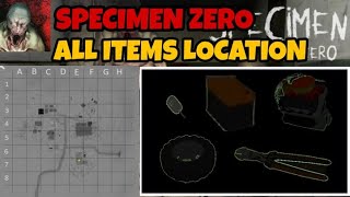 ALL ITEMS LOCATION  FOREST MAP  SPECIMEN ZERO TUTORIAL [upl. by Howard]