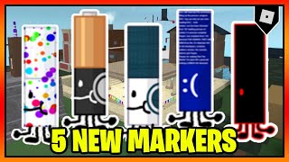 How to get the 5 NEW MARKERS  BADGES in FIND THE MARKERS  Roblox [upl. by Yekcor64]