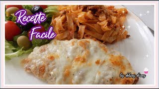 LASSIETTE escalope POULET gratinée 🍗au FOUR Recette FACILE [upl. by Nastassia132]