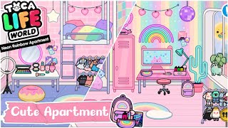 TOCA LIFE WORLD  NEON RAINBOW APARTMENT MAKEOVER🌈  OUT NOW😱  TOCA BOCA [upl. by Kahcztiy984]