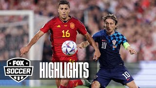 Croatia vs Spain Highlights  UEFA Nations League Final [upl. by Tnairb]