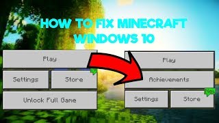 HOW TO FIX MINECRAFT WINDOWS 10 UNLOCK FULL GAME [upl. by Yelah]