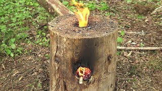 How To Make A Wooden Rocket Stove [upl. by Rollie]