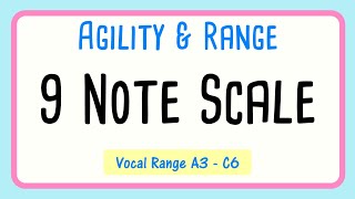 9 NOTE SCALE VOCAL WARM UP  AGILITY amp RANGE FEMALE [upl. by Aliakam]