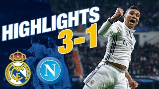 GOALS AND HIGHLIGHTS  Real Madrid 31 Napoli  Champions League [upl. by Solegna253]