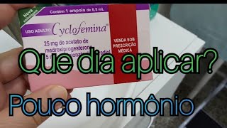 cyclofemina como aplicar baixa carga hormonal [upl. by Willamina]