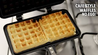 Waffle Recipe  Eggless Cafe Style NO EGG Waffles  CookingShooking [upl. by Ling]