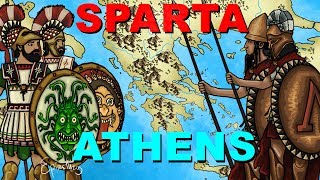 Athens vs Sparta Peloponnesian War explained in 6 minutes [upl. by Felicia]