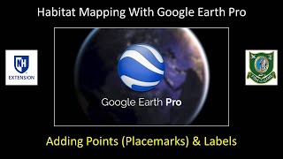 Google Earth Tutorial 5 Adding Placemarks Points amp Labels [upl. by Aitram]