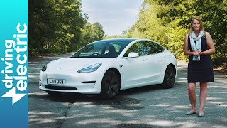 Tesla Model 3 Standard Range Plus review  DrivingElectric [upl. by Atnahsa]