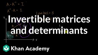 Invertible matrices and determinants  Matrices  Precalculus  Khan Academy [upl. by Annai]