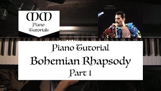 Bohemian Rhapsody Queen  Piano Tutorial Part 1 [upl. by Collin]