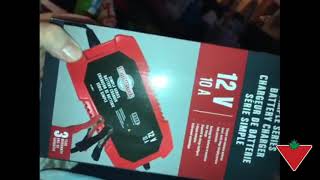 MotoMaster 10A Battery Charger reviewed by Julia [upl. by Adnolrehs266]