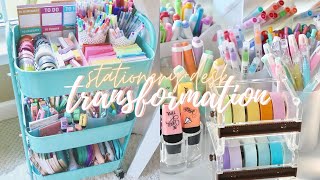 Desk  stationery organization makeover ✨🍃 [upl. by Epolulot401]