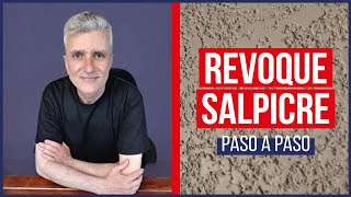 👌👌Revoque SALPICADO o SALPICRE  Opción 👍👍 Económica para ACABADOS RÚSTICOS [upl. by Jilly719]