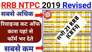 RRB NTPC 2019 CBT 1 All 21 RRB Revised Cut Off  RRB NTPC 2019 Highest to Lowest Cut Off [upl. by Derwood]