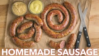 Dinner How To Make Homemade Sausage Kielbasa  Natashas Kitchen [upl. by Vada776]