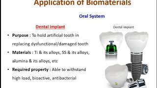 Biomaterials and its Applications [upl. by Cotterell]