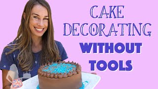 Cake Decorating without Tools AND a Turntable Hack [upl. by Ushijima]