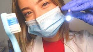 ASMR DENTIST EXAM ROLE PLAY Toothpaste Case Study Latex Gloves Brushing amp Scratching Sounds [upl. by Sucramed]