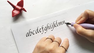 Italic Calligraphy Tutorial  Beginners Alphabet Demo [upl. by Doykos906]