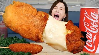 Mukbang ASMR OMG  역대급 초대형 치즈 핫도그 🧀 SuperSize Giant Cheese Hotdog Corndog Eatingshow Ssoyoung [upl. by Mano]