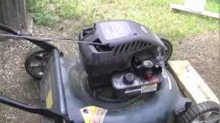 HOWTO ADJUST THE ENGINE RPMS ON A BRIGGS AND STRATTON LAWNMOWER [upl. by Devitt]