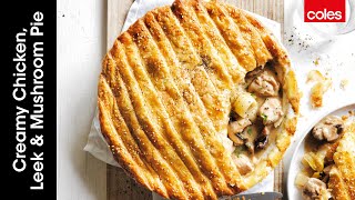 Creamy Chicken Leek amp Mushroom Pie [upl. by Asaret288]