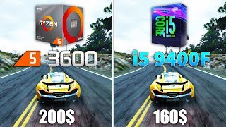 Ryzen 5 3600 vs i5 9400F Test in 9 Games [upl. by Rosalind]