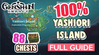 How to Yashiori Island 100 FULL Exploration ⭐ ALL CHESTS GUIDE 【 Genshin Impact 】 [upl. by Salkcin]