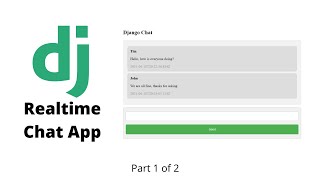 How To Build A Realtime Chat App With Django [upl. by Grath]