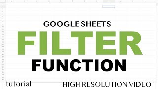 Google Sheets  Filter Function Tutorial Introduction to Logical Arrays [upl. by Raycher]