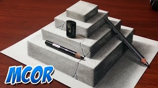 Como Dibujar Una Piramide de Concreto en 3D [upl. by Dlanar373]