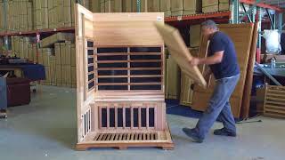 Two Person Elite Far Infrared Sauna assembly [upl. by Washburn]