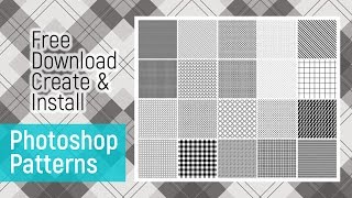 How to Download amp Install  Create Pattern  Photoshop Tutorial [upl. by Fons863]