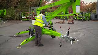 Nifty 120  Trailer Mounted Cherry Picker from Niftylift [upl. by Aihsatan669]