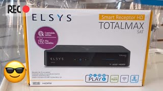 Receptor TotalMax Elsys Sat HD Regional  Configurando [upl. by Ahsinot]