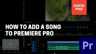 How To Add Songs and Music  Adobe Premiere Pro [upl. by Monney]