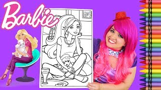 Coloring Barbie Dream House GIANT Coloring Book Page Crayola Crayons  KiMMi THE CLOWN [upl. by Nnaitsirhc]