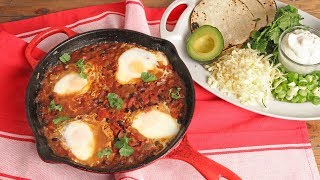 HUEVOS RANCHEROS MEXICAN STYLE BREAKFAST EGGS WITH TORTILLAS AND SAUCE 2 Versions Kid Friendly [upl. by Elleiad370]