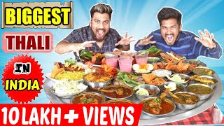 BIGGEST THALI IN INDIA  RAVAN THALI EATING CHALLENGE  Food Challenge in IndiaEp145 [upl. by Siryt]