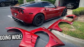 Installing a WIDEBODY on my Corvette Night amp Day Difference [upl. by Rosemari]